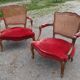 Paire de fauteuils louis  xv