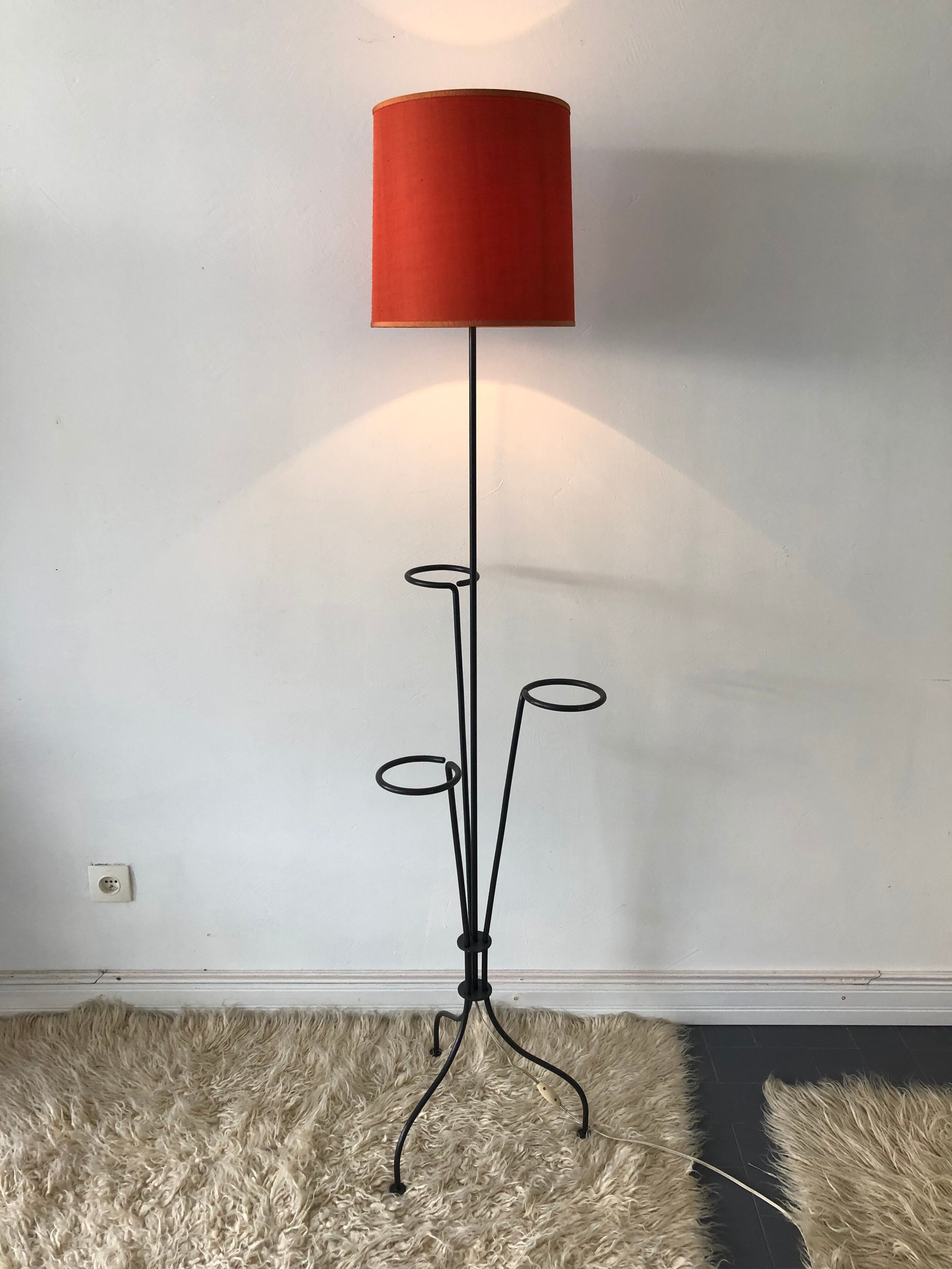 Tripod floor lamp vintage 50's