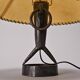 Table lamp in hammered iron by Léopold Gest, France, circa 1970.