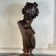 Bronze patina bust medal, Apollo of the Belvedere, bronzier Luppens, 19th century