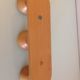 Three-tete Scandinavian/vintage 60-70 wooden chandelier