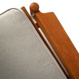 Scandinavian solid oak three-seater sofa, 1950s/60s