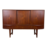 Vintage Scandinavian "highboard" teak sideboard by EW Bach for Sejling Skabe, 60s