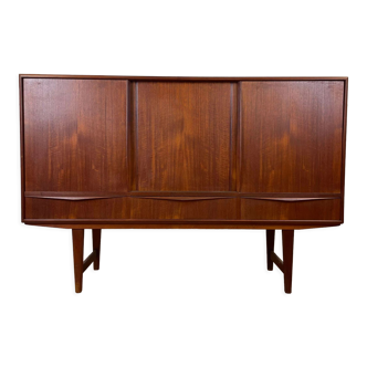 Vintage Scandinavian "highboard" teak sideboard by EW Bach for Sejling Skabe, 60s