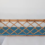 Blue rattan shelf