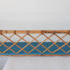 Blue rattan shelf