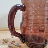 Vintage green blown carafe