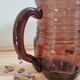 Vintage green blown carafe
