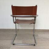 Paire fauteuils Matteo Grassi cuir années 80