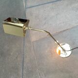 Vintage Hollywood Regency floor lamp in German brass by Florian Schulz.