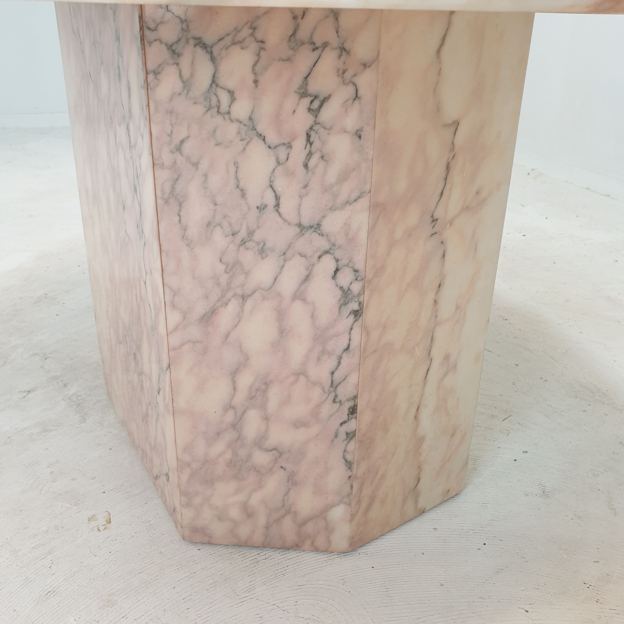 Italian marble oval coffee table, 1970's