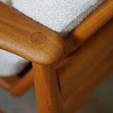 Two-seater canapé Arne Vodder, model Fd 161, reupholstered in boucle, 1950s.