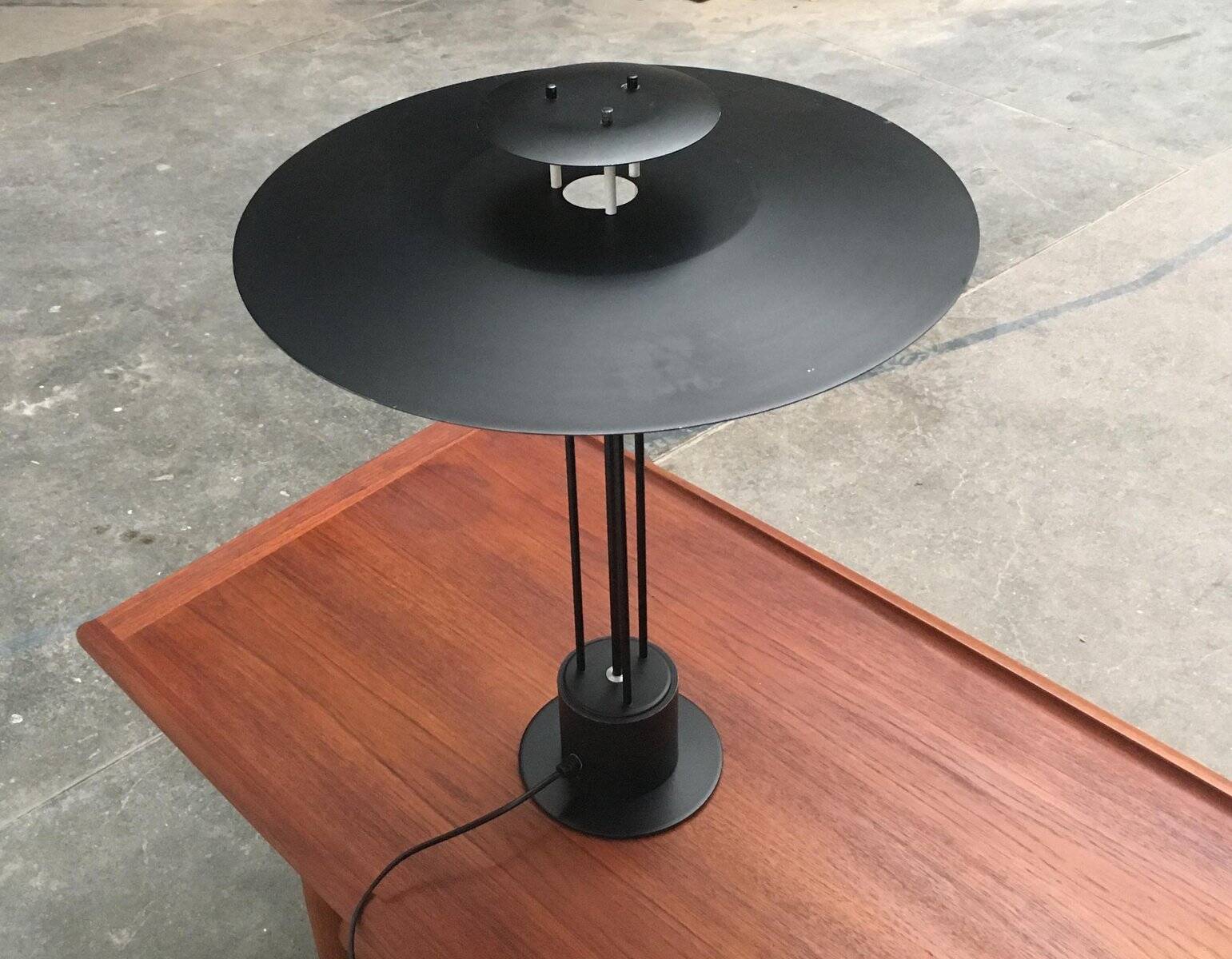 Lampe de table métallique danoise vintage de Frandsen