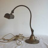 Lampe de bureau ancienne articulée en cuivre