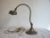 Antique articulated copper desk lamp