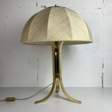 Large ( 65 cm ) midcentury brass space age mushroom table lamp, 1960s
