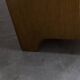 1950s Mid-Century Modern oak armoire with two doors and two drawers.