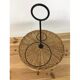 Table d'appoint 1950 osier et métal portative