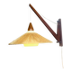 Wood And Sisal Wall Lamp By E.R. Nele For Temde Leuchten, Germany/Switzerland 1960S