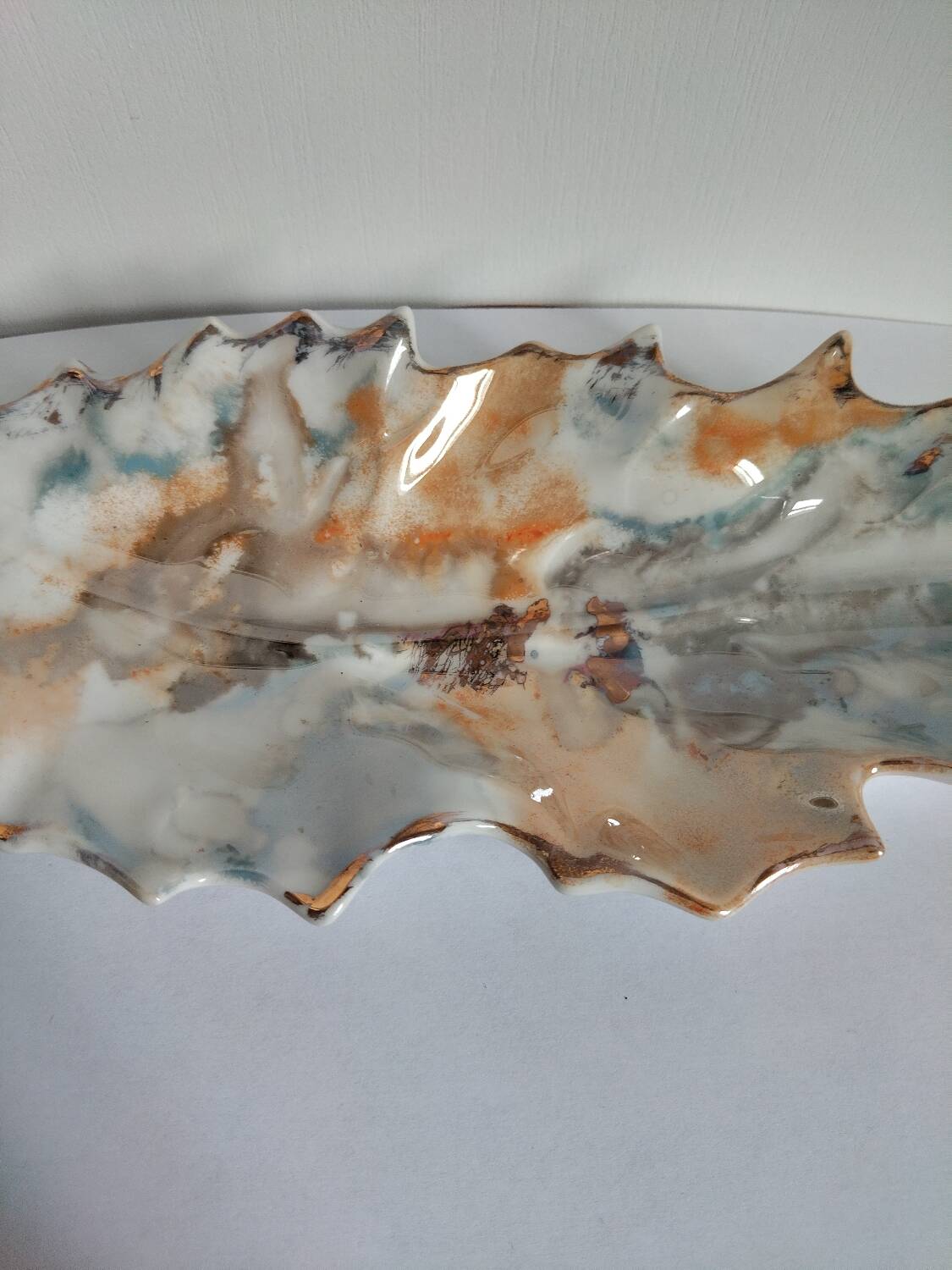 Modernist porcelain catchall hand-painted – APILCO France