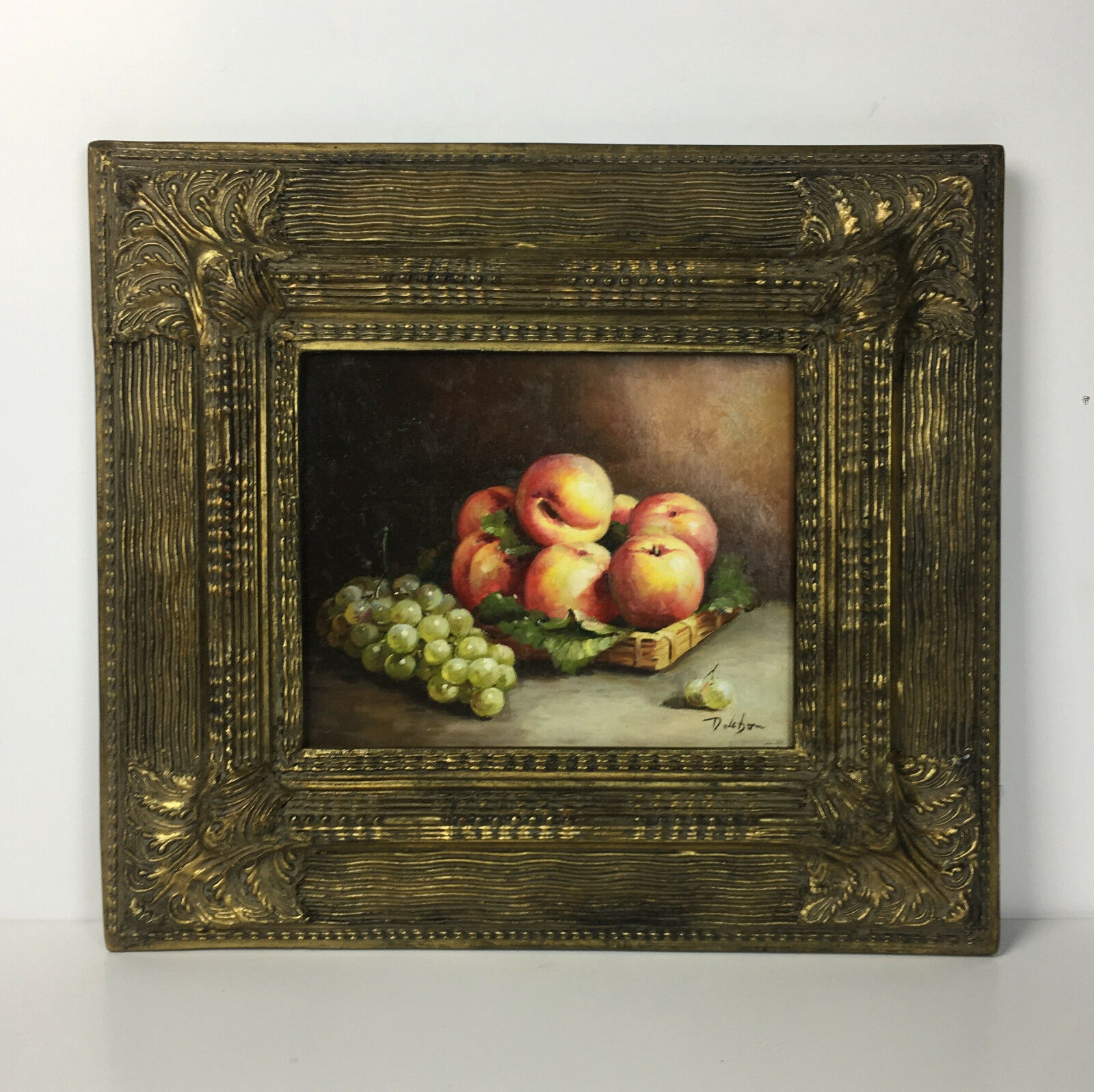 D.Lebon's oil-on-canvas still life with peaches