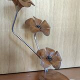 Lampe floral design en bois