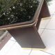 Coffee table with black glass top / 40s-50s