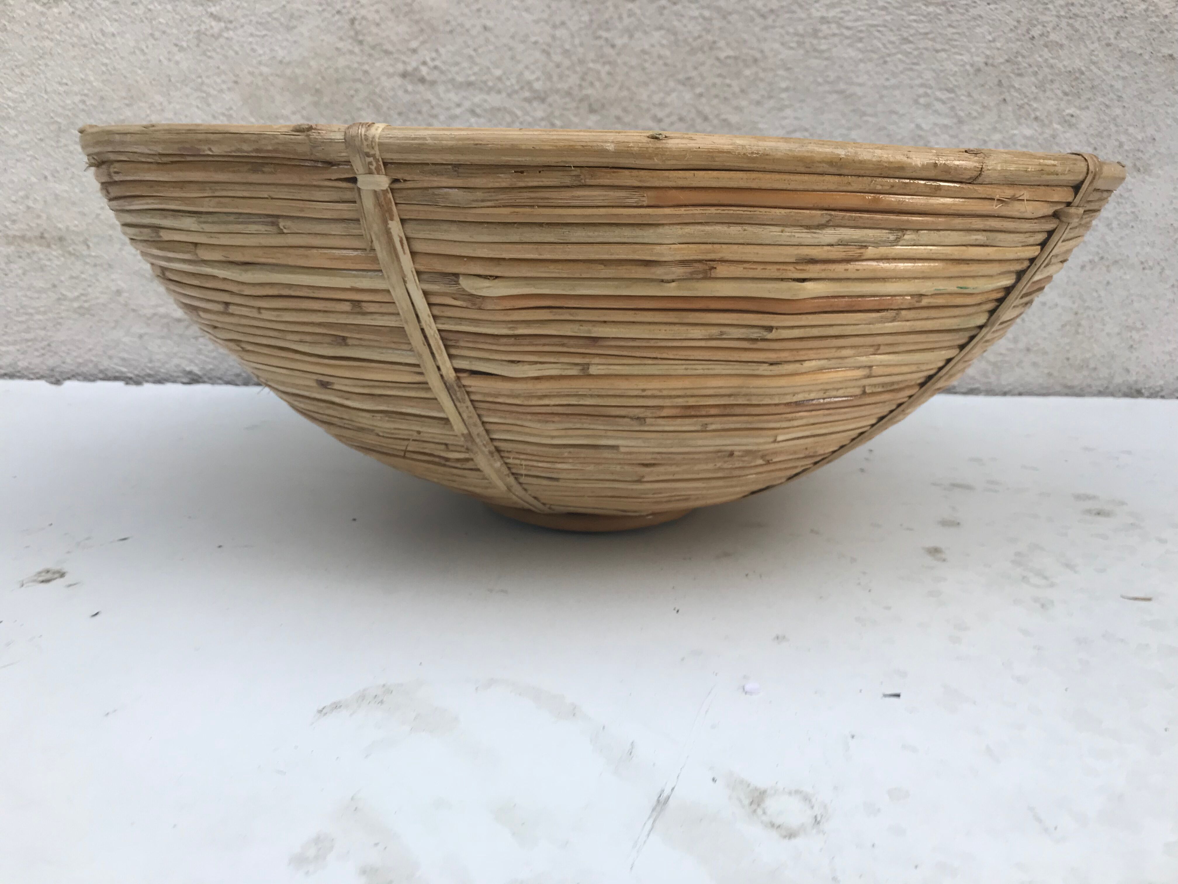 Old rattan basket