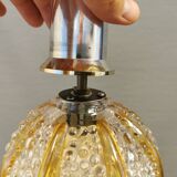 Small Danish hanging lamp in glass.