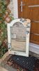 Shabby chic mirror with carved wooden flowers