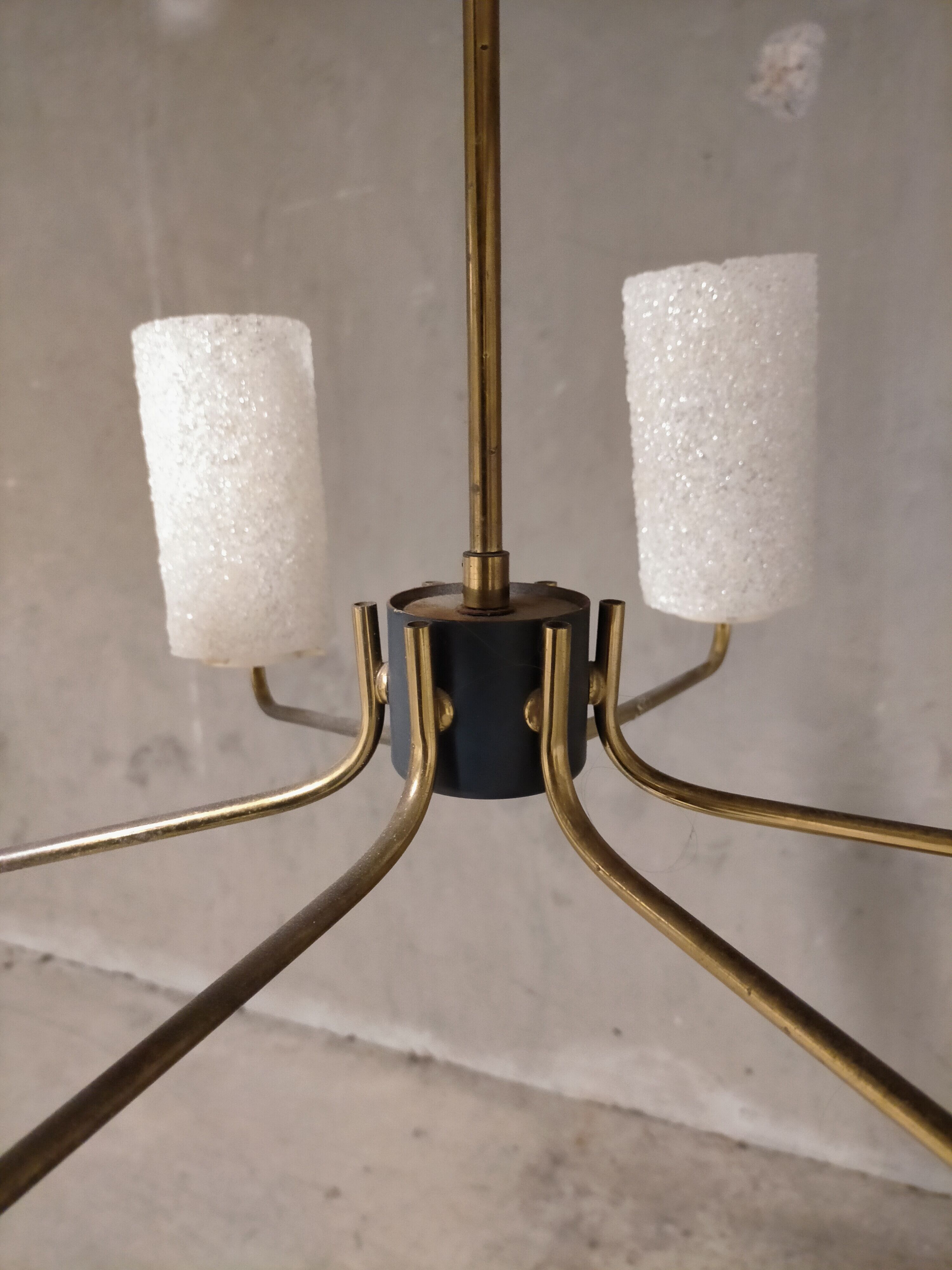 Perspex chandelier with 6 arms of light 1960s