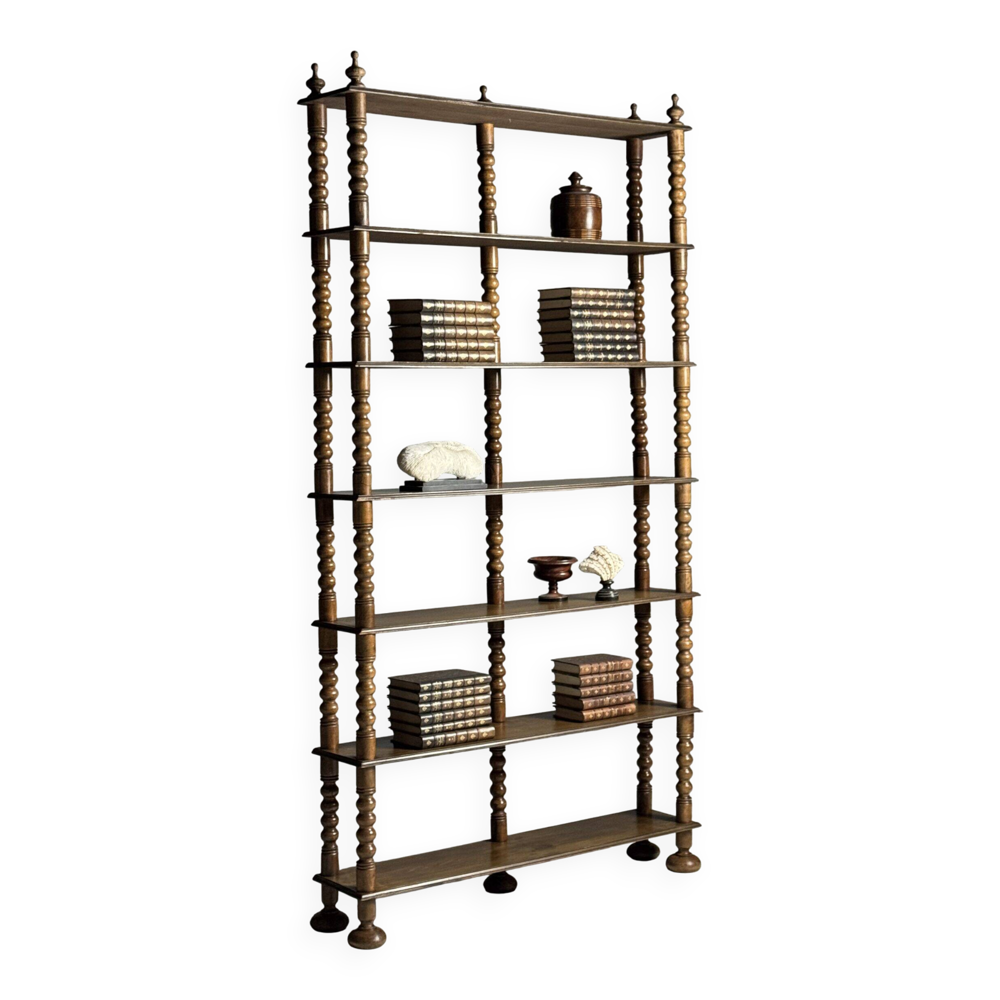Bobbin bookcase French antique