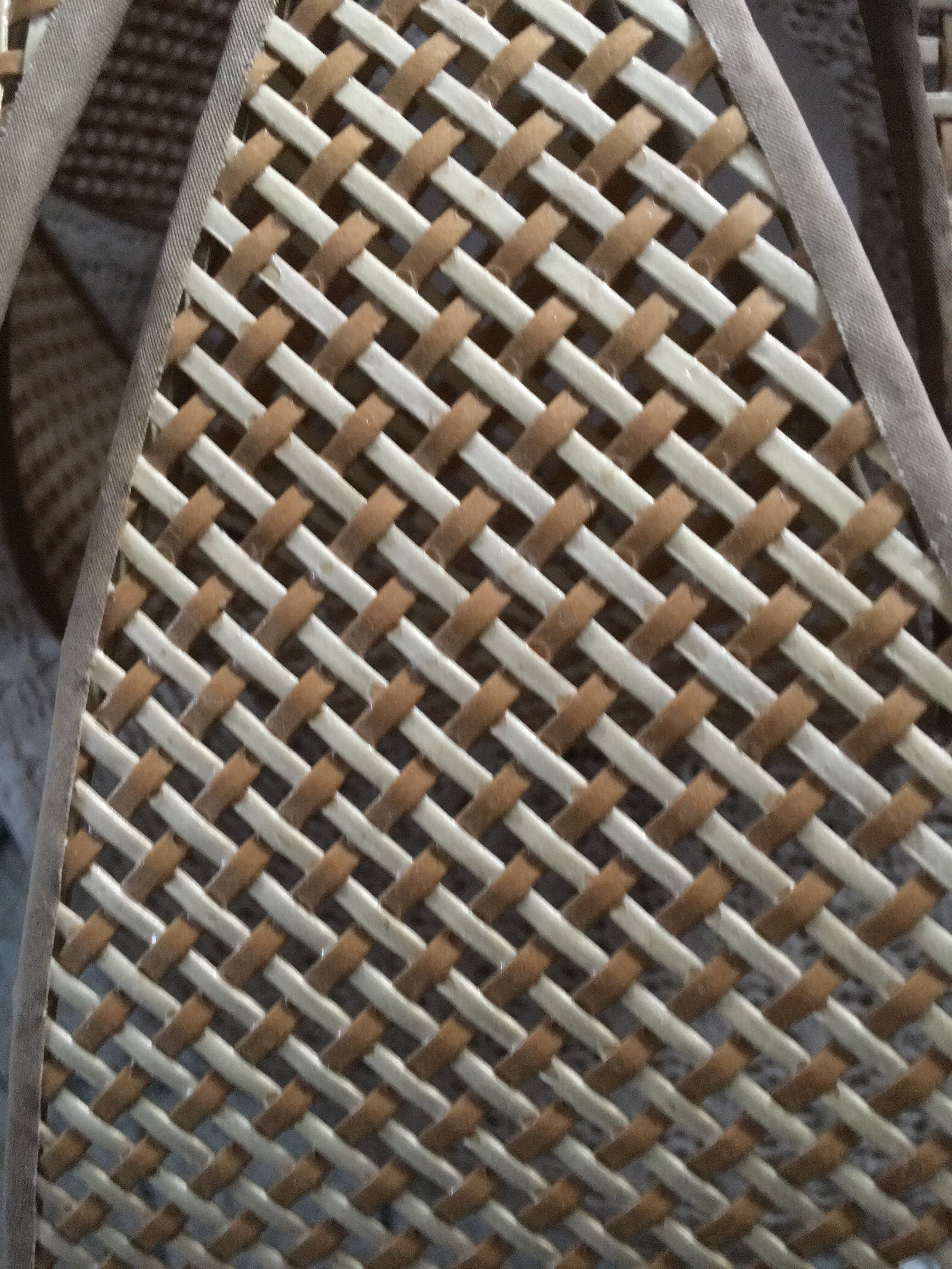 Flower hanging caning vintage rattan