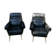 Pair of vintage leather armchairs