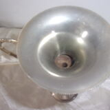 Silver metal vase and onyx marble