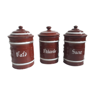 Trio pots cuisine marron