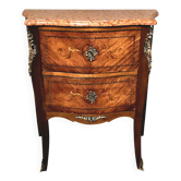 Commode de style Louis XV en marqueterie de bois de rose, XXè