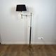 Reading Lamp in Mahogany and Gold Brass with Articulated Arm and Tripod Base