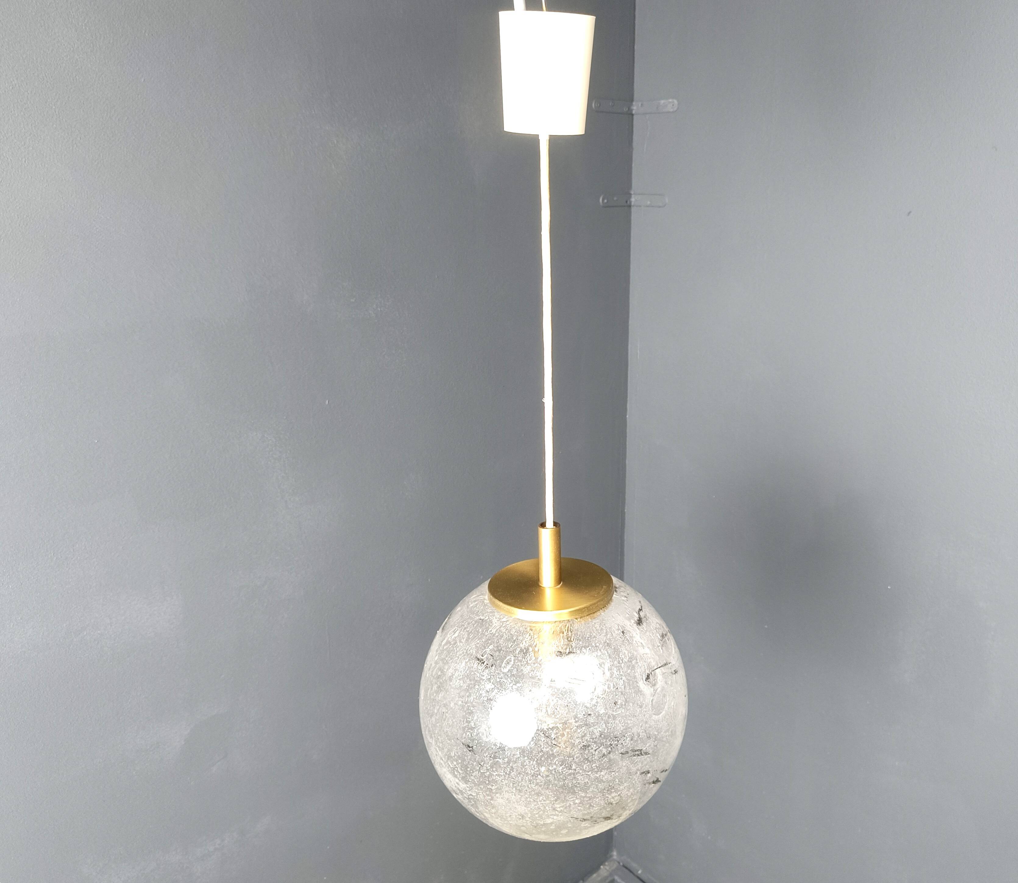 Vintage globe pendant light by Doria Leuchten, 1960s