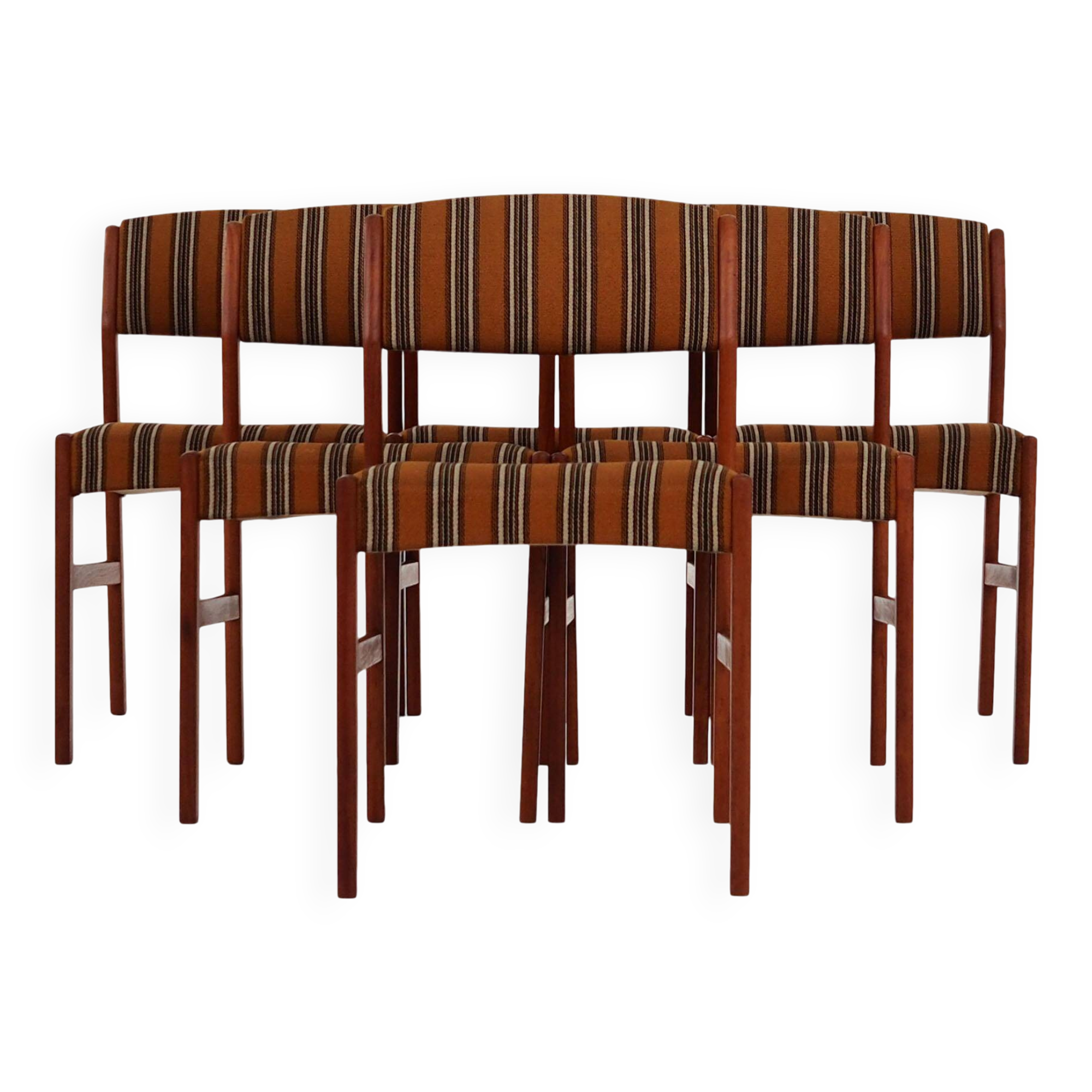 Set of six teak chairs, Danish design, 1970s, production: Denmark