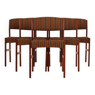 Set of six teak chairs, Danish design, 1970s, production: Denmark