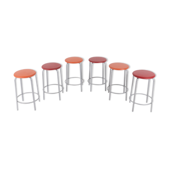 Set of 6 Scandinavian stools 'Frisbee' by Christian Halleröd for Kinnarps