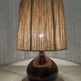 Vintage ceramic lamp and jute rope