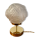 Vintage art deco glass globe table lamp