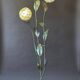 Floral floor lamp in brass and Capiz shell, 1970