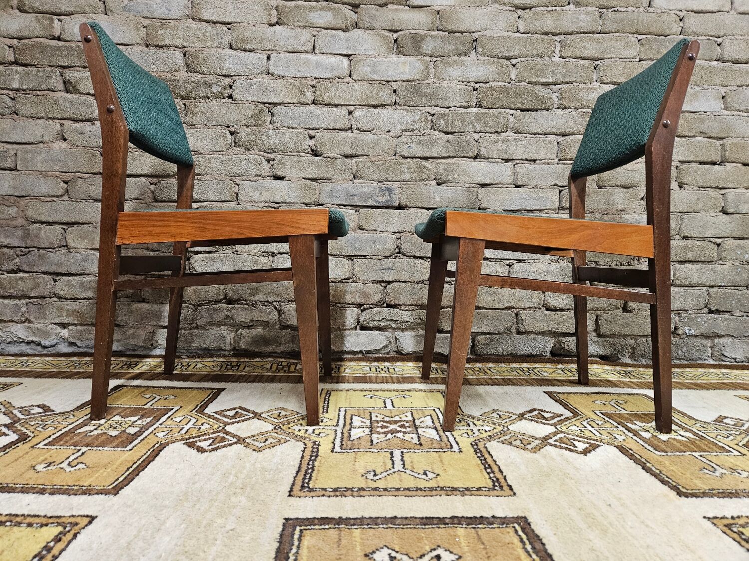 Pair of 1960 teak scandinavian chairs