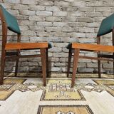 Pair of 1960 teak scandinavian chairs