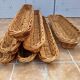 Set of 7 wicker baker's baskets, 1960s