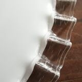 White opaline lampshade with lace