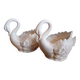 Pair of ceramic swan pot covers 1970